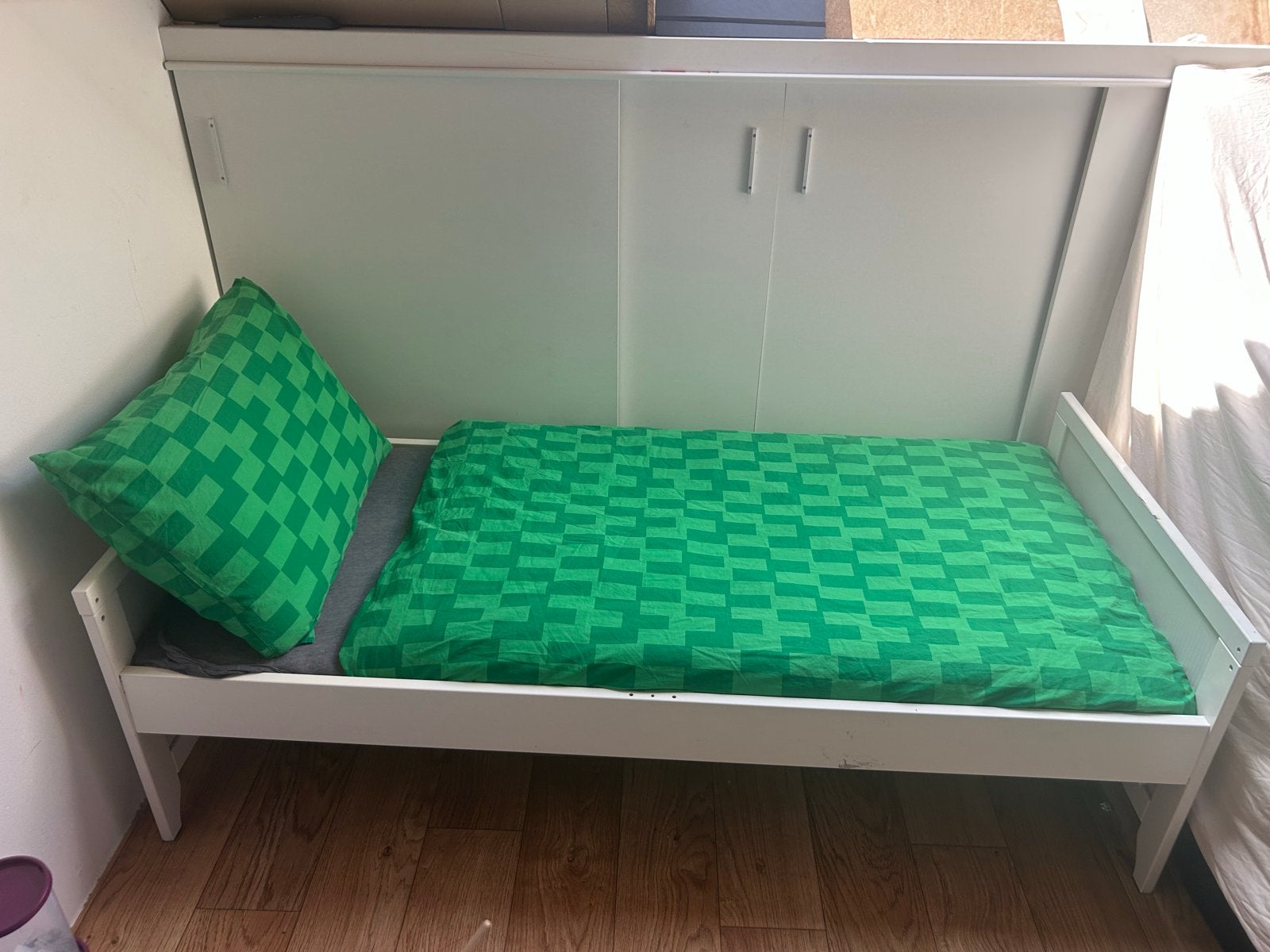 Ikea peuterbed inclusief matras, Ophalen, Gebruikt, 70 tot 85 cm, 140 tot 160 cm