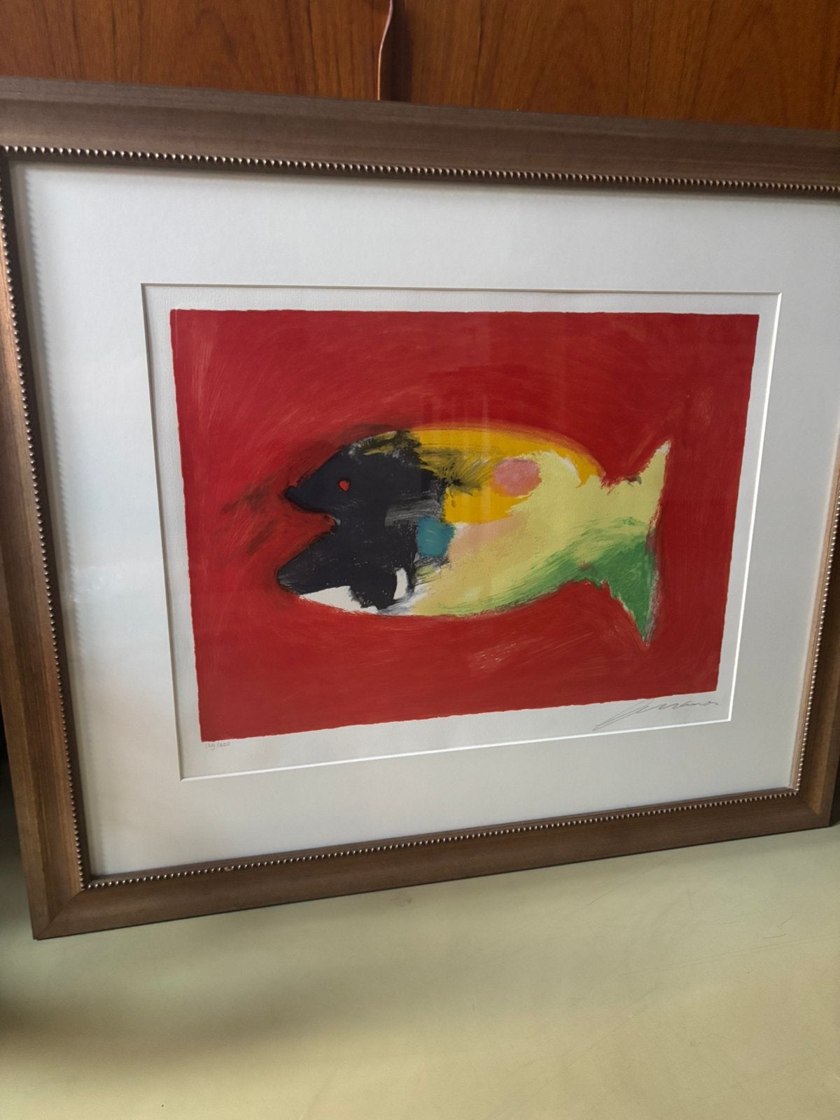 Eugene Brands Exotische Vis 129/200 ingelijst, Antiek en Kunst, Ophalen