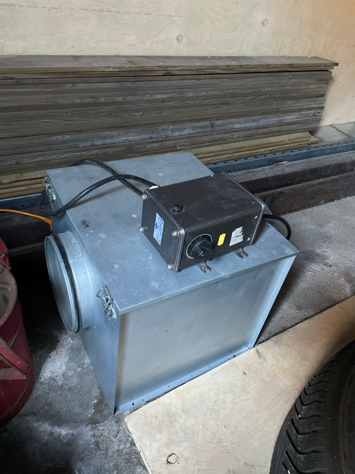 Afzuiger/Ventilator met regelaar - Gebruikt, Doe-het-zelf en Verbouw, Ophalen of Verzenden, Gebruikt, Ventilator en Afzuiger