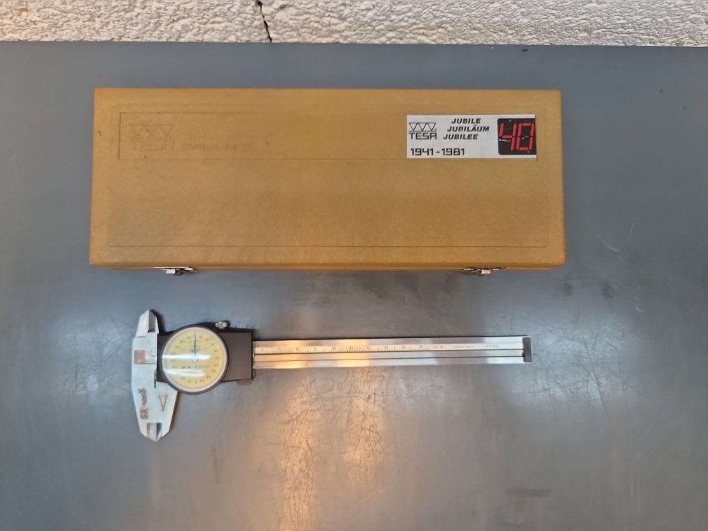Tesa analoge schuifmaat met klok 0-150mm , zeer netjes, Doe-het-zelf en Verbouw, Niet ingevuld, Afstand, Niet ingevuld, Ophalen of Verzenden
