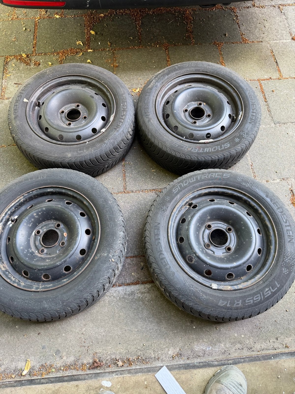 Vredestein Snowtrac winterbanden op stalen velg 175/65 R14, Auto-onderdelen, Banden en Velgen, Ophalen, 14 inch, Gebruikt, 175 mm