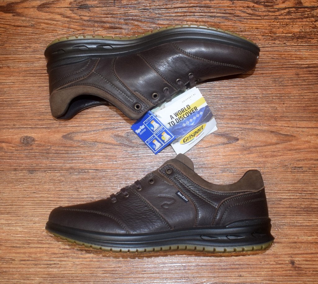 GRISPORT - leren wandelschoen 43063 caffe - maat 44, Grisport, Bruin, Nieuw, Ophalen of Verzenden