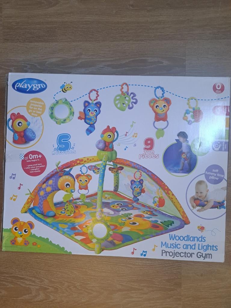 Playgro Woodlands Muziek & Licht Projector Speelkleed, Ophalen of Verzenden, Gebruikt, Speelkleed, Met licht