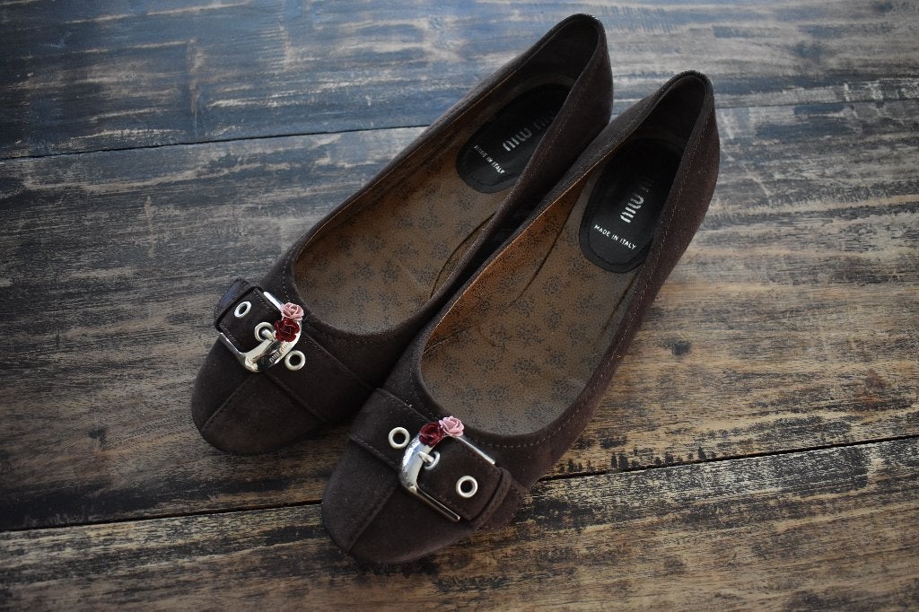 Miu Miu met bloemen maat 39 pumps heels instappers, Miu Miu, Bruin, Instappers, Ophalen of Verzenden