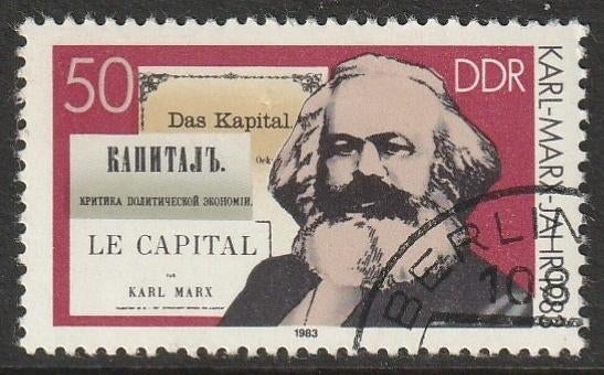DDR 1983 2786 Karl Marx 50p, Gest, Ophalen of Verzenden, DDR, Gestempeld