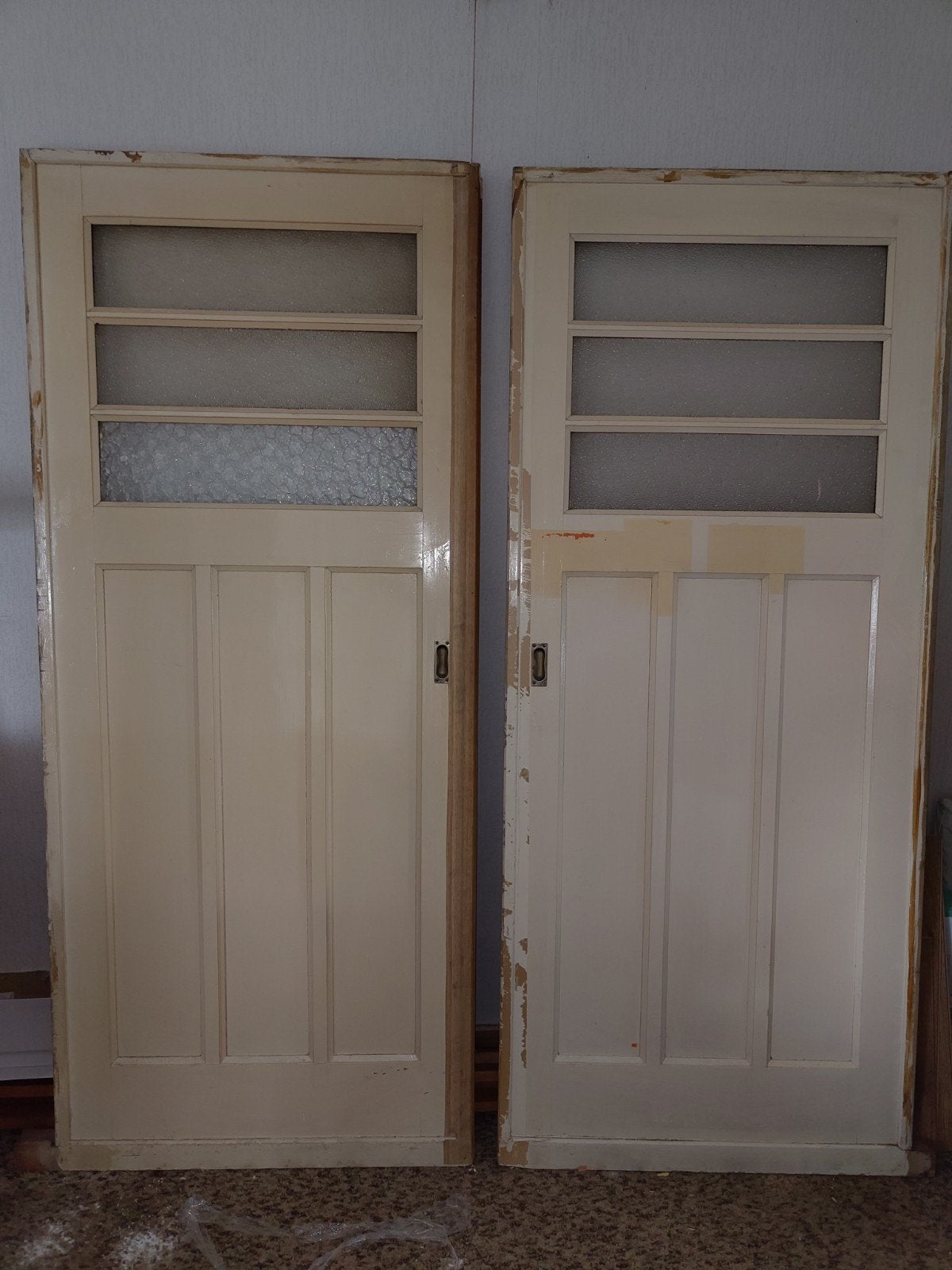 Originele En suite deuren jaren '20/'30, Doe-het-zelf en Verbouw, Ophalen, Gebruikt, 80 tot 100 cm, Binnendeur