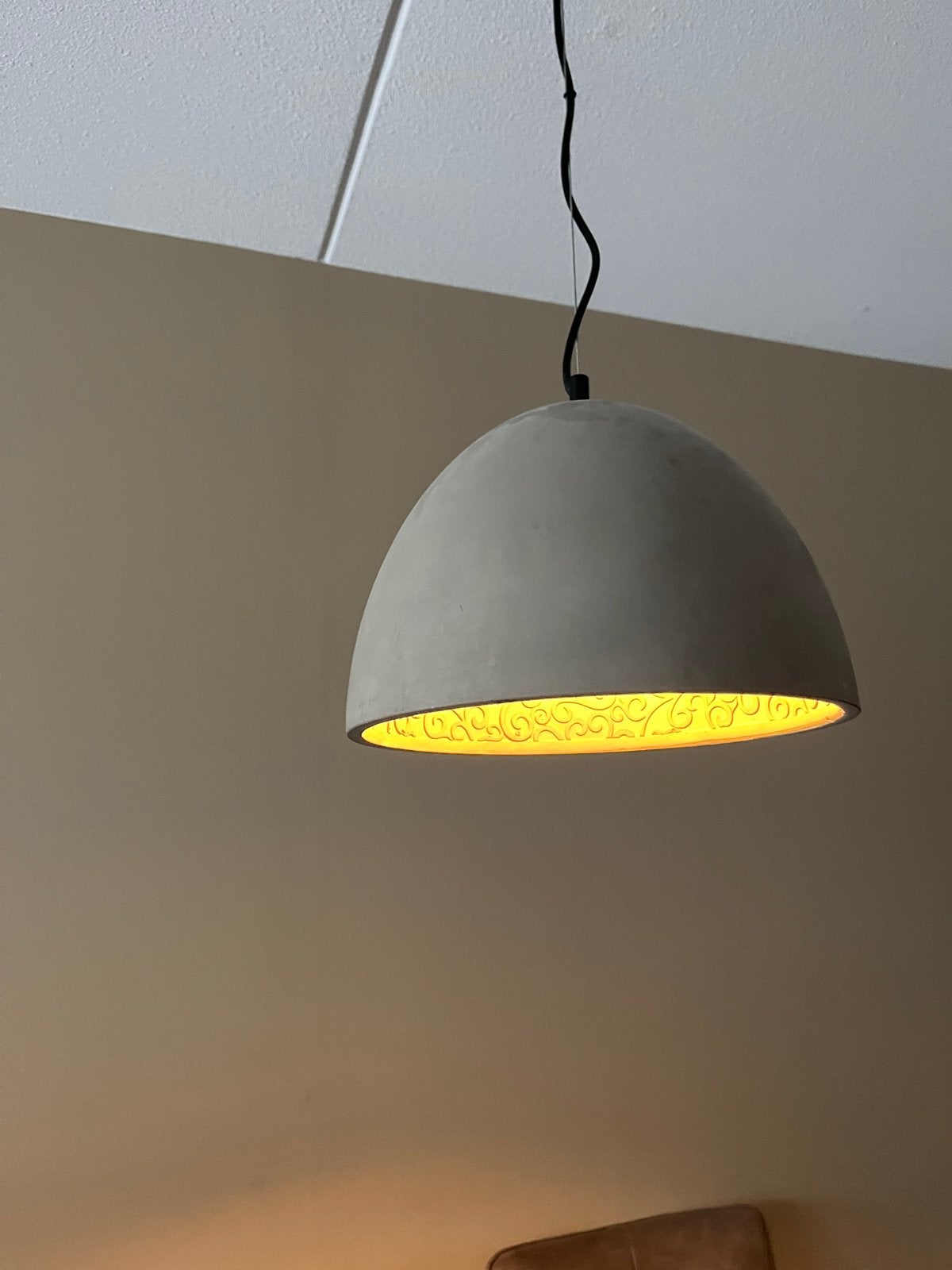 2 kamerlampen beige beton Goossens, Ophalen, Zo goed als nieuw, Minder dan 100 cm