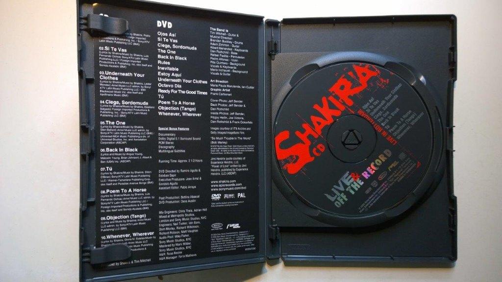Shakira - Live & Off The Record (DVD), Alle leeftijden, Ophalen of Verzenden, Zo goed als nieuw, Muziek en Concerten