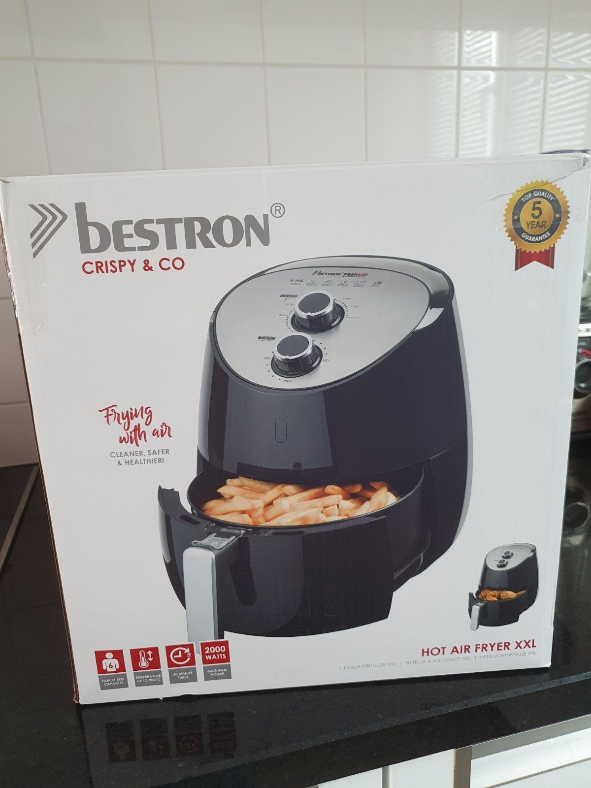 Bestron PrepAir Heteluchtfriteuse XXL - Zo goed als nieuw, Witgoed en Apparatuur, Ophalen of Verzenden, Zo goed als nieuw, Airfryer XXL