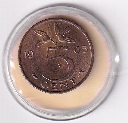 5 Cent 1965 Zeer Netjes met Diverse Muntkleuren, Verzenden, Koningin Juliana, 5 cent, Losse munt