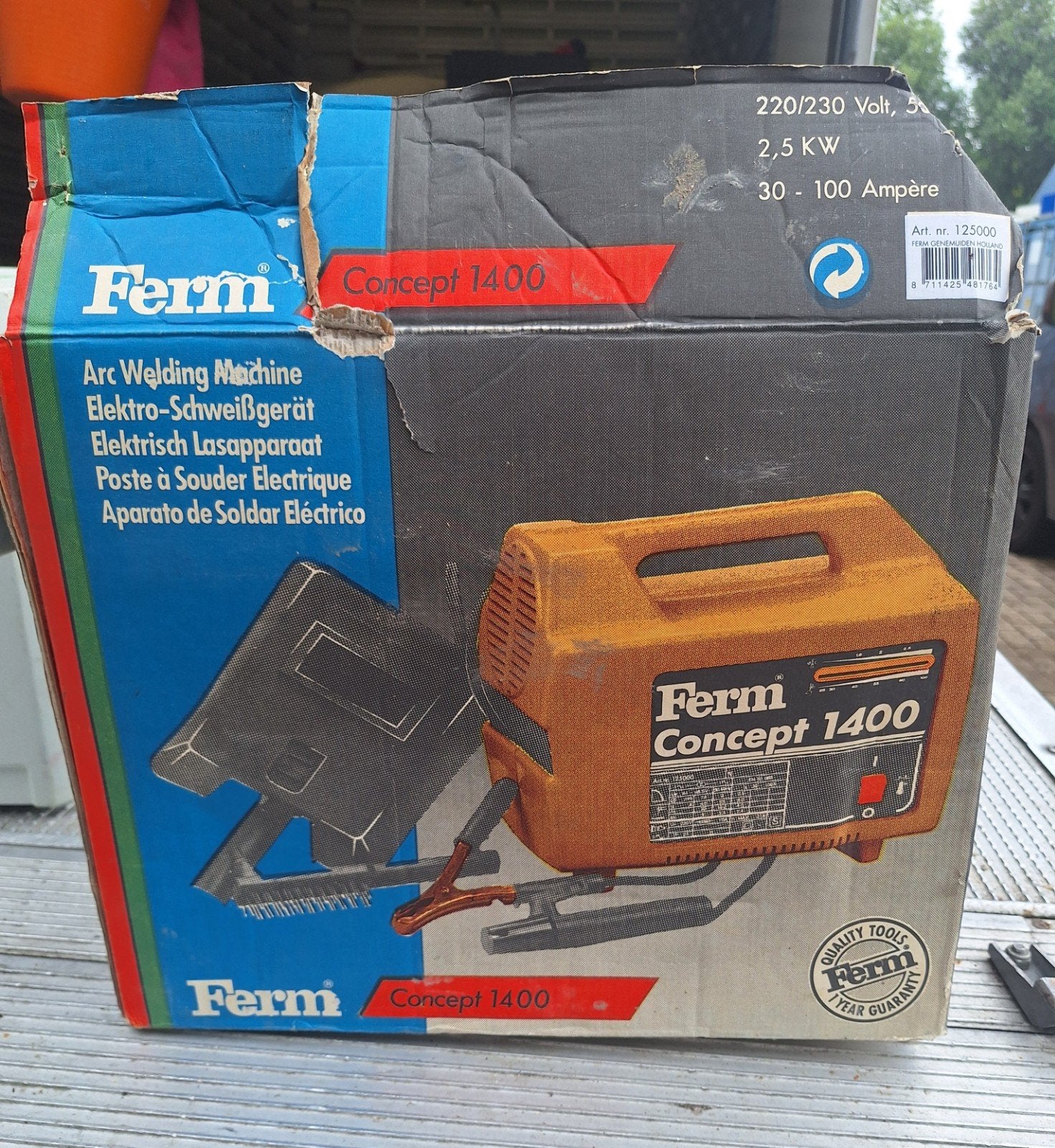 Ferm Concept 1400 Arc Lasapparaat, Ophalen, Gebruikt, Minder dan 150 ampère, Elektroden