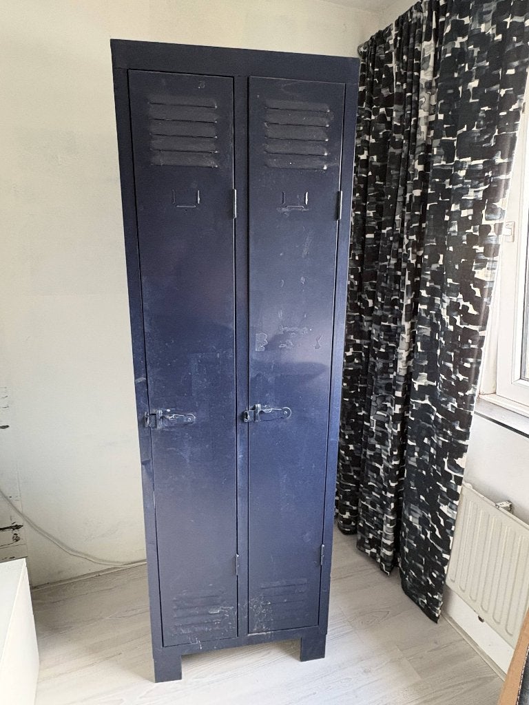Vintage metalen locker kast, Ophalen, Gebruikt, Vintage