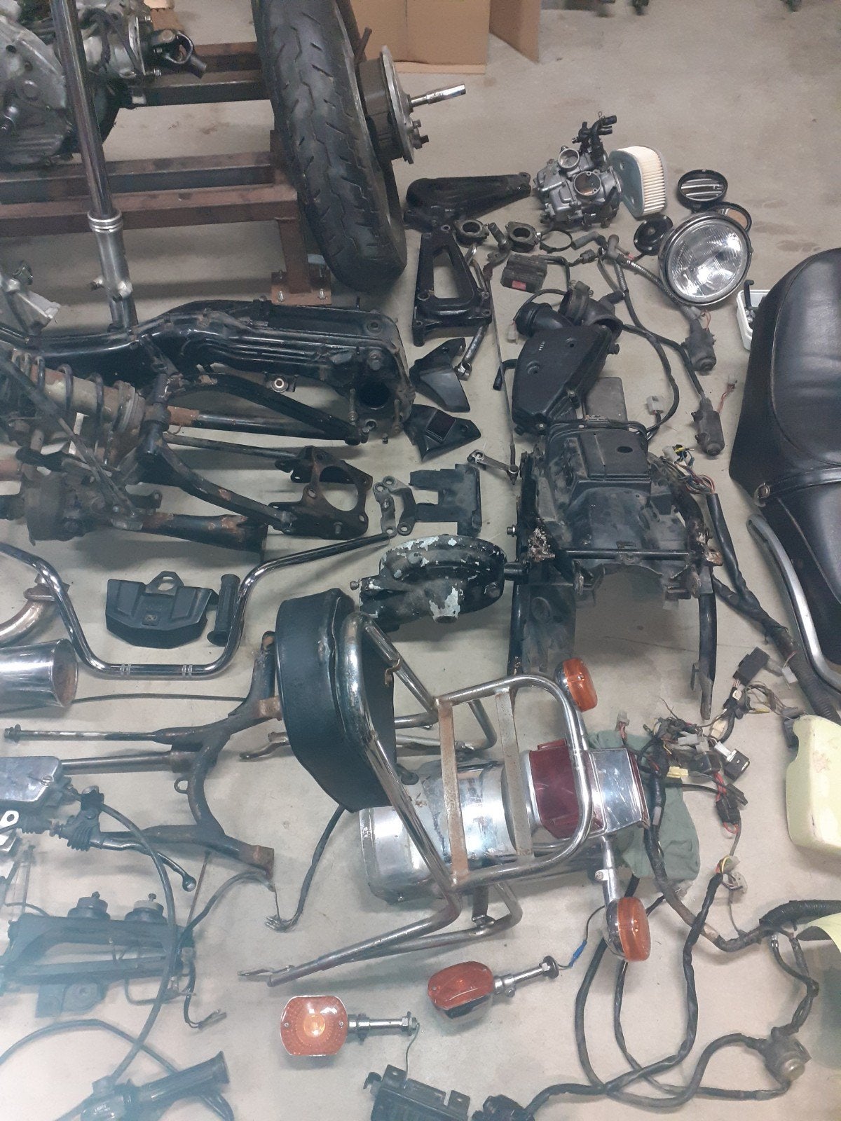 Lot onderdelen Yamaha virago XV750 XV 750, Motoren, Ophalen, Gebruikt