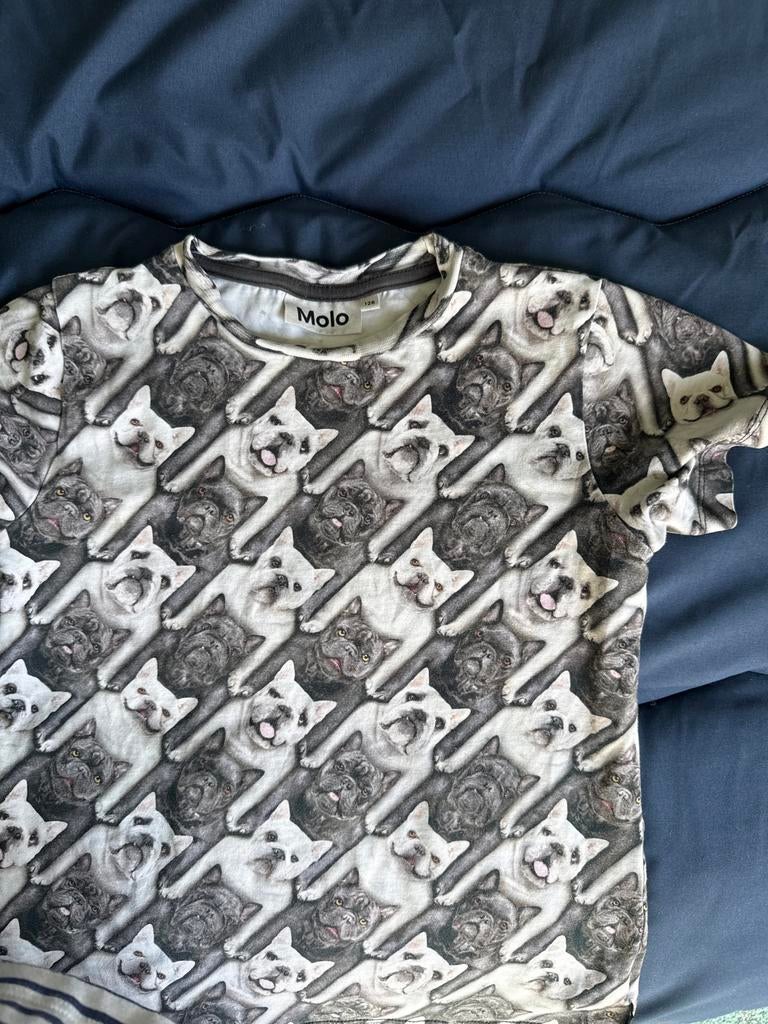 Molo T-shirt met hondenprint - Maat 128, Ophalen of Verzenden, Gedragen, Overige maten, Zwart