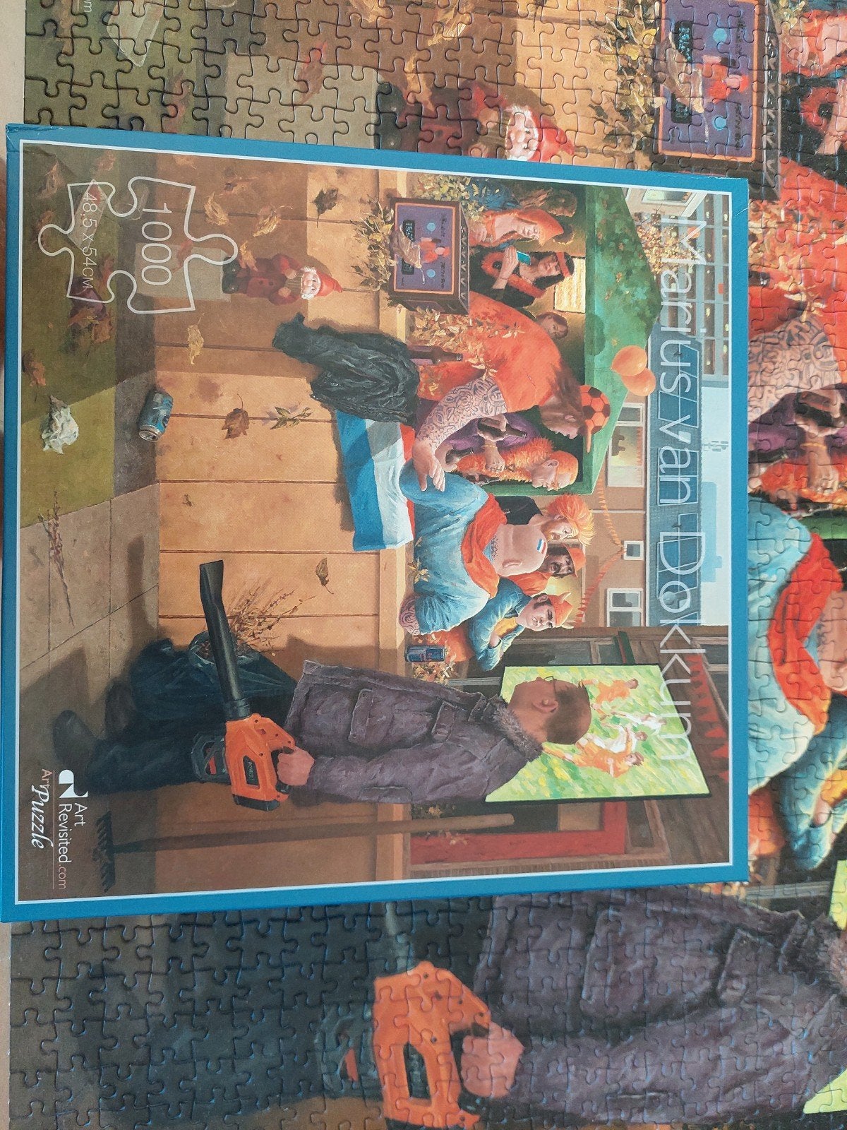 Legpuzzel 1000 stukjes Marius van Dokkum Voetbal, Ophalen of Verzenden, 500 t/m 1500 stukjes, Zo goed als nieuw