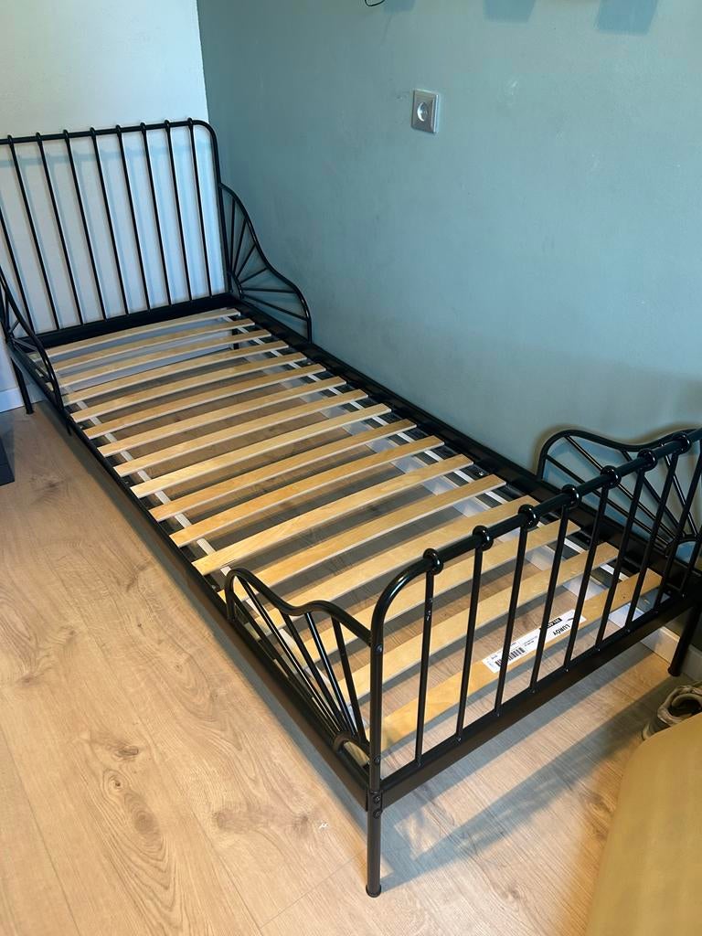 Doorgroeibed, Ophalen, Eenpersoons, Zwart, Zo goed als nieuw
