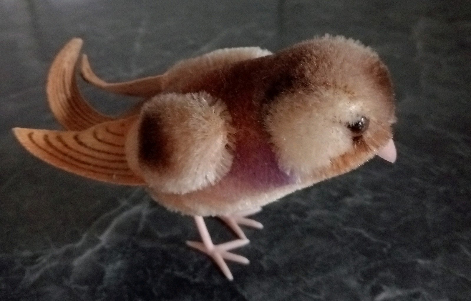 vogelmus  steiff mohair 9cm vintage, Ophalen
