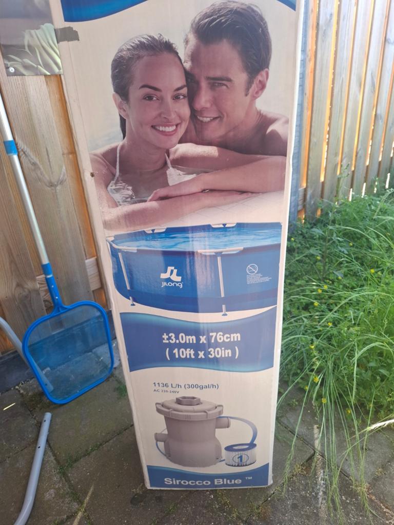 Jilong zwembad 3.00/76 compleet met trapje,stofzuiger, net, Ophalen, Minder dan 80 cm, Rond, 300 cm of meer