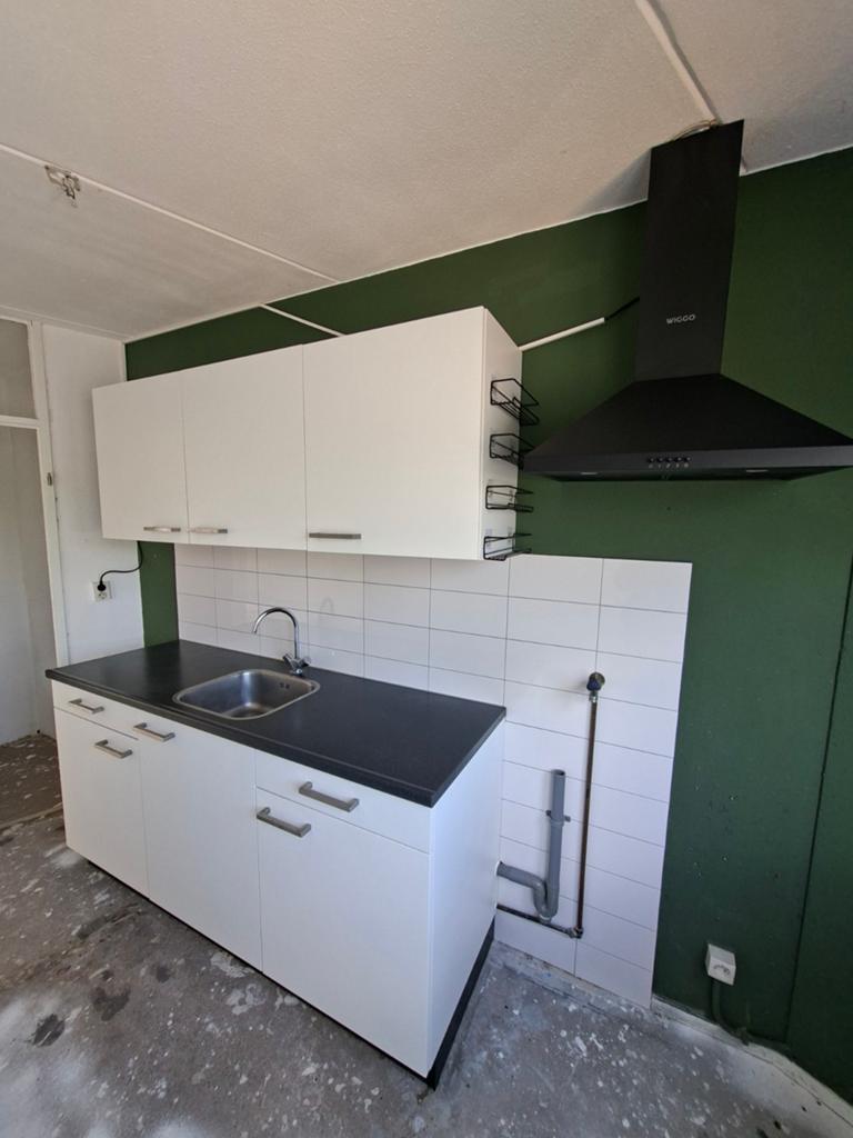Keukenblok, Huis en Inrichting, Keuken | Complete keukens, Ophalen, Zo goed als nieuw, Wit, Enkelwandige keuken