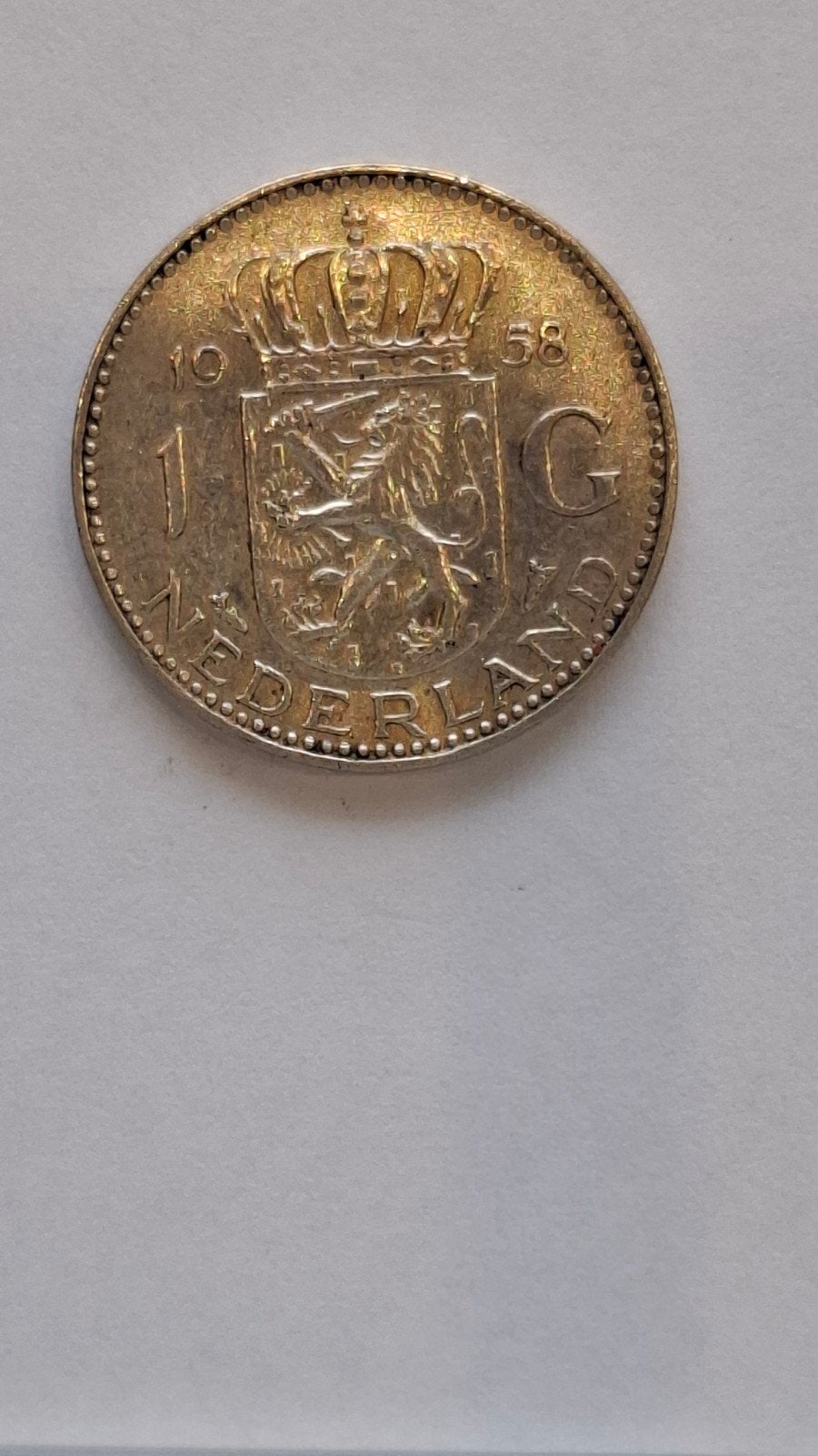 1 Gulden Koningin Juliana 1958, Postzegels en Munten, Munten | Nederland, 1 gulden, Koningin Juliana, Zilver, Ophalen of Verzenden