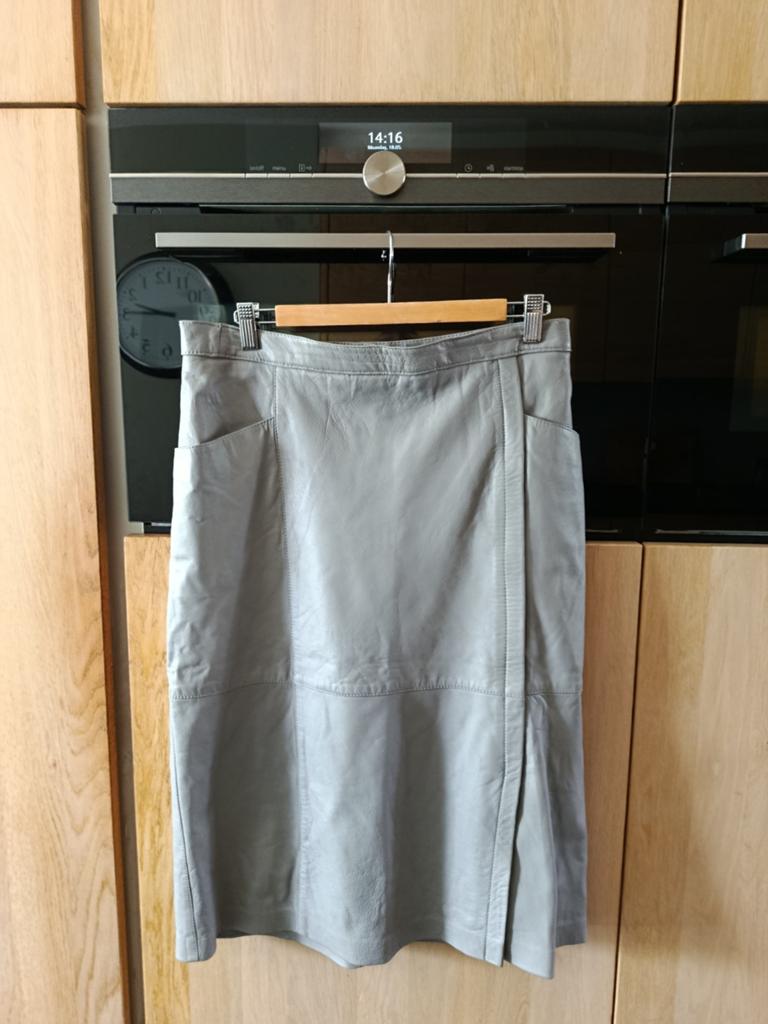Beged Or leren rok maat 42, Kleding | Dames, Rokken, Zo goed als nieuw, Maat 42/44 (L), Grijs, Ophalen of Verzenden