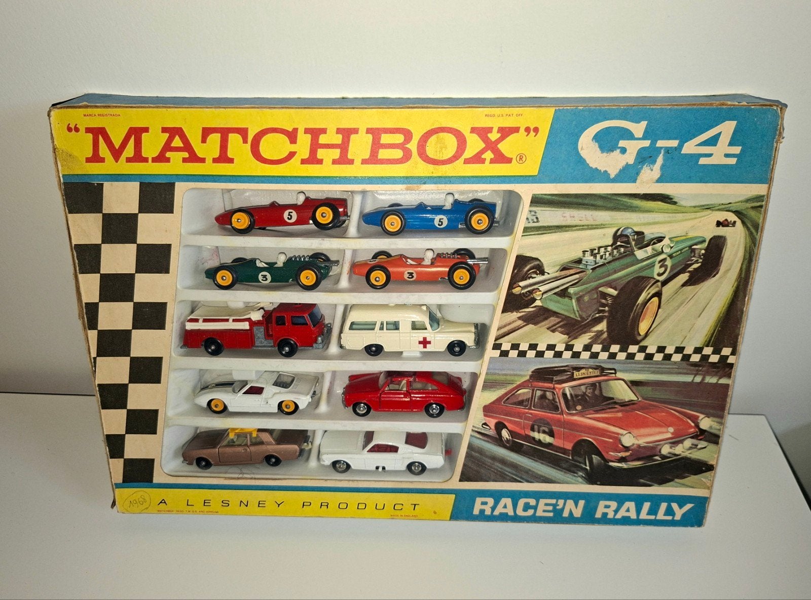 Matchbox G-4 race'n rally gift set, Ophalen of Verzenden, Auto