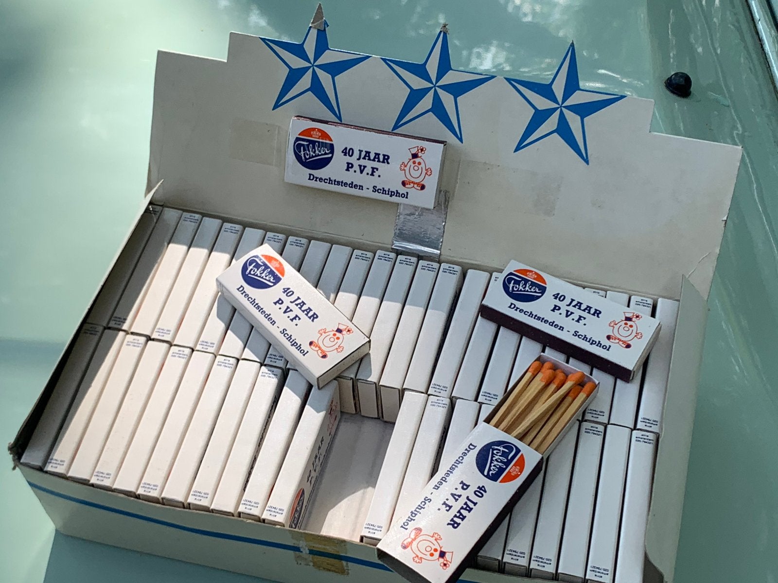 100 Fokker lucifers doosjes in nieuwstaat, Ophalen of Verzenden, Zo goed als nieuw, Sigarenbandjes