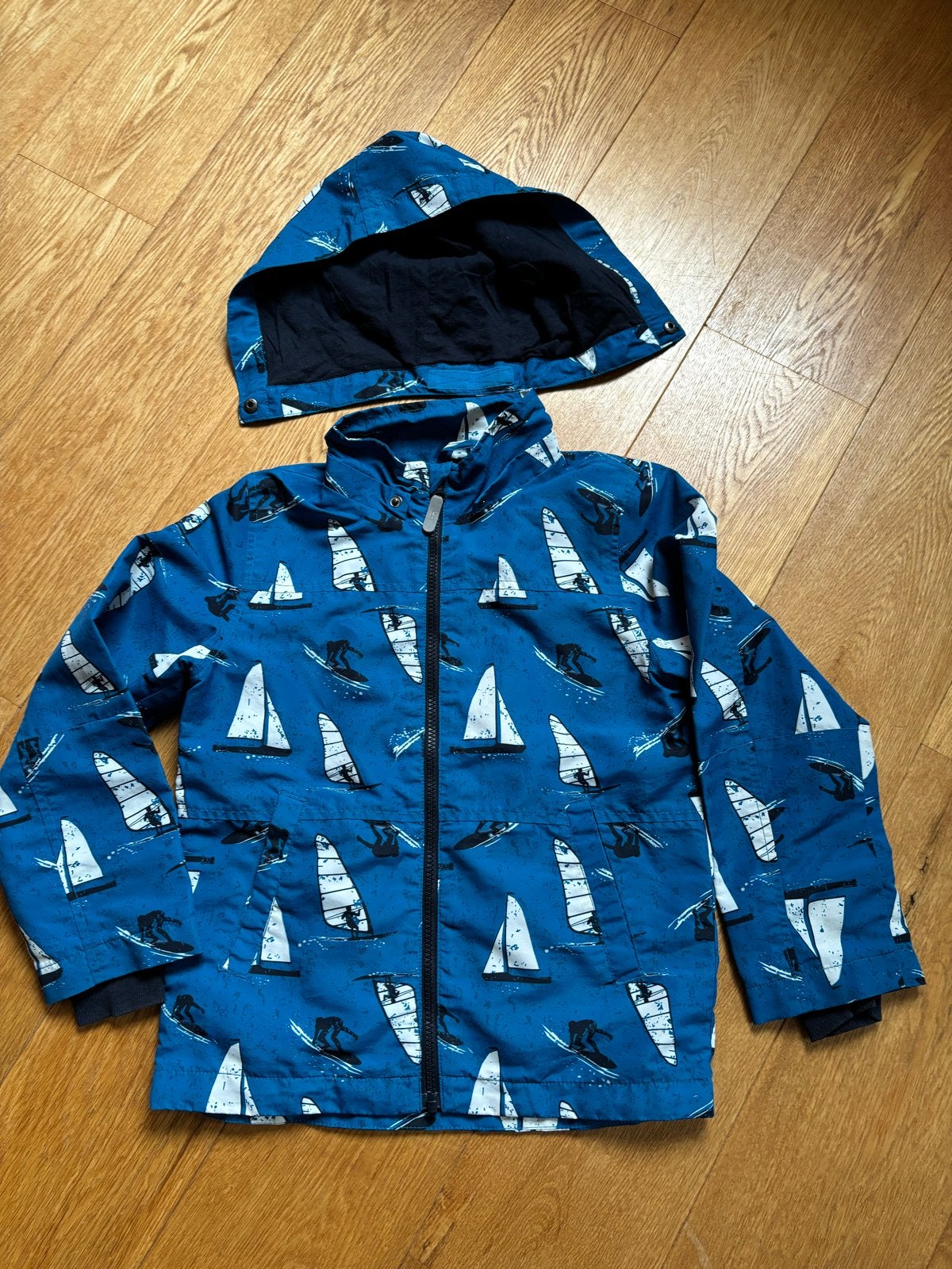 Name IT jas blauw met afneembare capuchon maat 128, Ophalen of Verzenden, Zo goed als nieuw, Jongen, Jas