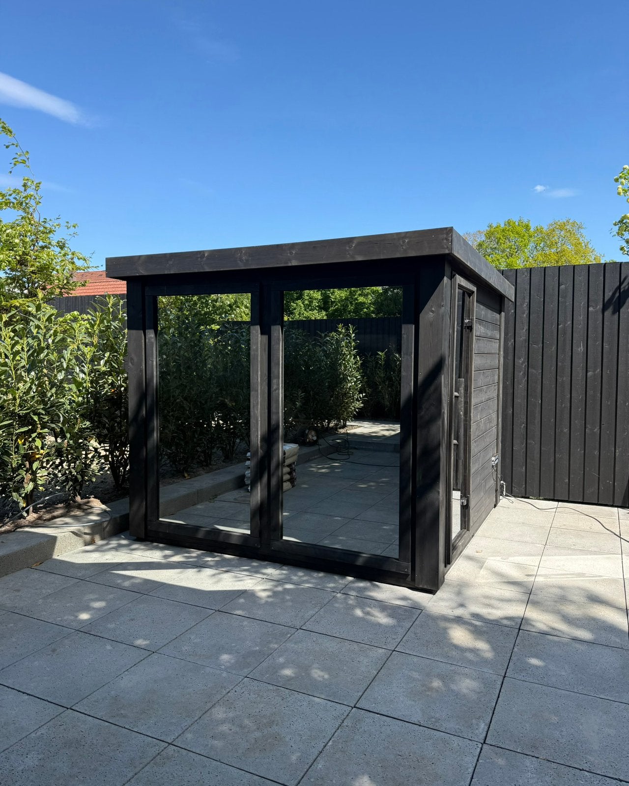 Spiegel sauna panorama sauna thermowood maatwerk buitensauna
