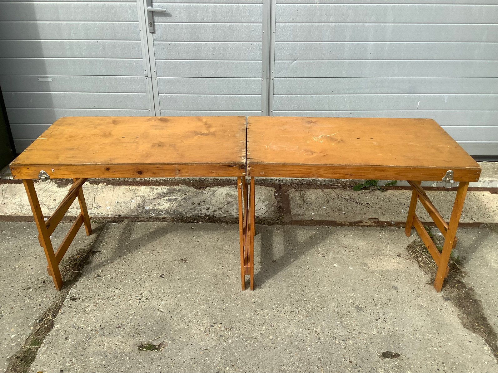 Stevige houten tafel behangtafel, Doe-het-zelf en Verbouw, Ophalen, Gebruikt