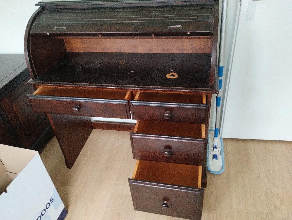 Rolluik bureau, Huis en Inrichting, Ophalen, Gebruikt, Scandinavisch, Hout