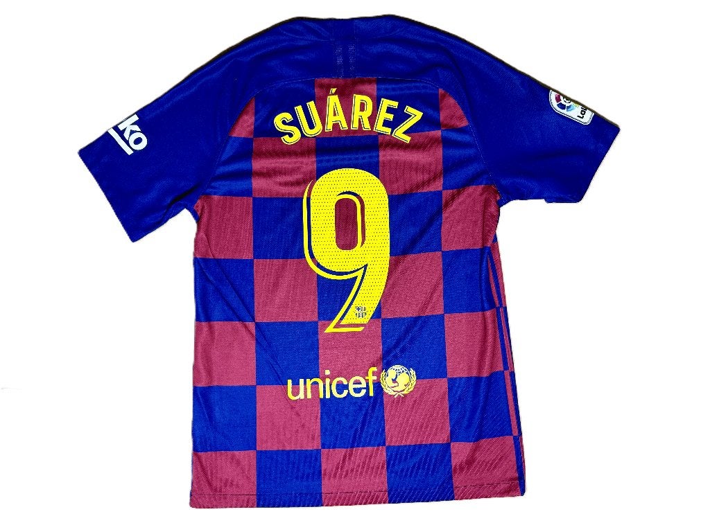 FC Barcelona Thuisshirt 2019/20 – Suárez #9 – Nike – Maat M, Maat M, Ophalen of Verzenden, Zo goed als nieuw, Shirt