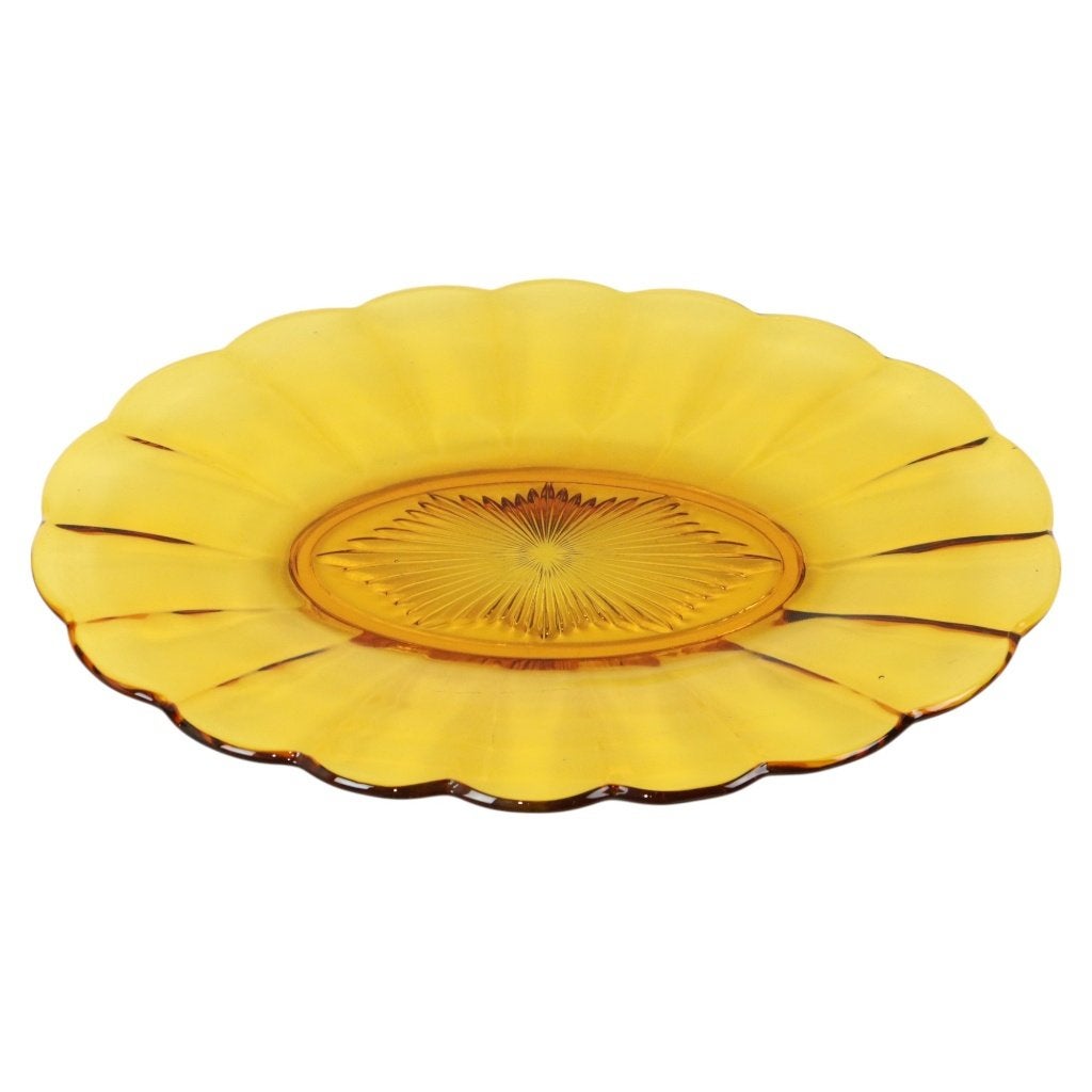 Val Saint Lambert Fruitschaal Amber Luxval Art Deco 1935, Ophalen of Verzenden