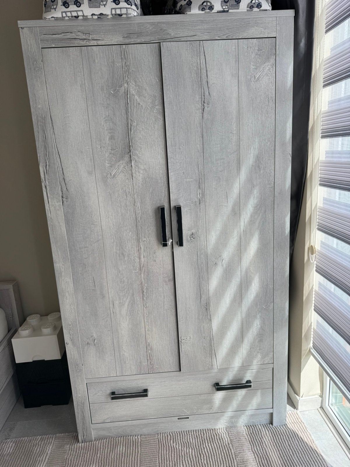 Kledingkast voor babykamer/kinderkamer 2deurs Kidsmill, Ophalen, 50 tot 70 cm, 105 cm of meer, 100 cm of meer