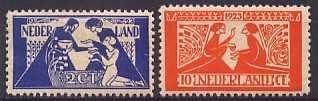 Nederland NVPH nr 134/5 postfris Tooropzegels 1923, Ophalen of Verzenden, T/m 1940, Postfris