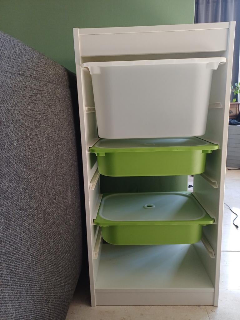 Trofastkast van Ikea met 3 bakken, Kinderen en Baby's, Kinderkamer | Inrichting en Decoratie, Gebruikt, Overige typen, Ophalen of Verzenden