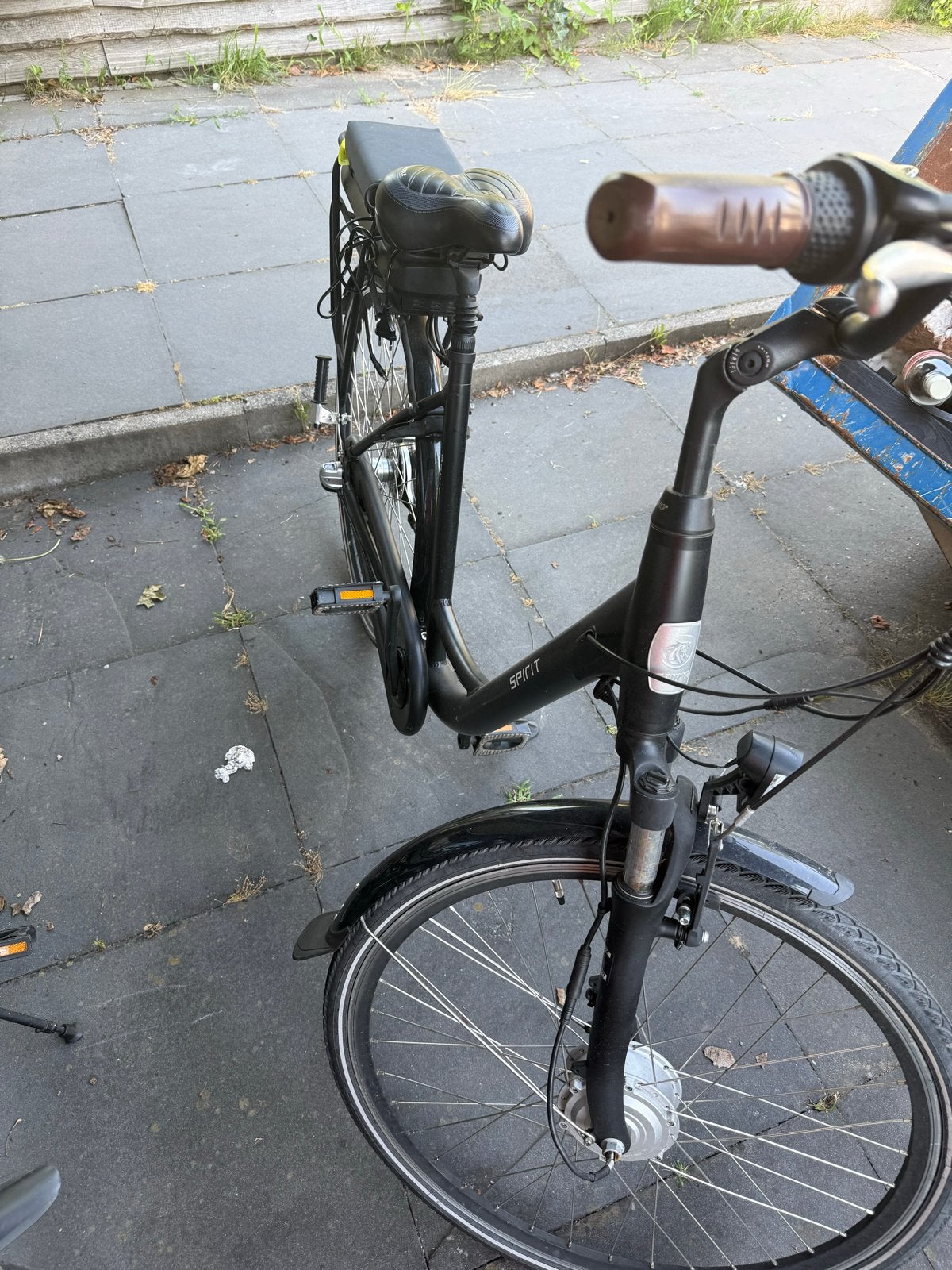 Spirit Prime elektrische fiets - Zwart, Gebruikt, 51 tot 55 cm, 30 tot 50 km per accu, Ophalen
