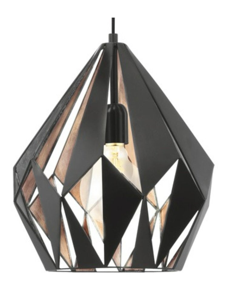 EGLO Hanglamp Carlton Ø 31 cm zwart-koper, Huis en Inrichting, Lampen | Hanglampen, Ophalen, Futuristisch, Industrie, Modern/Trend
