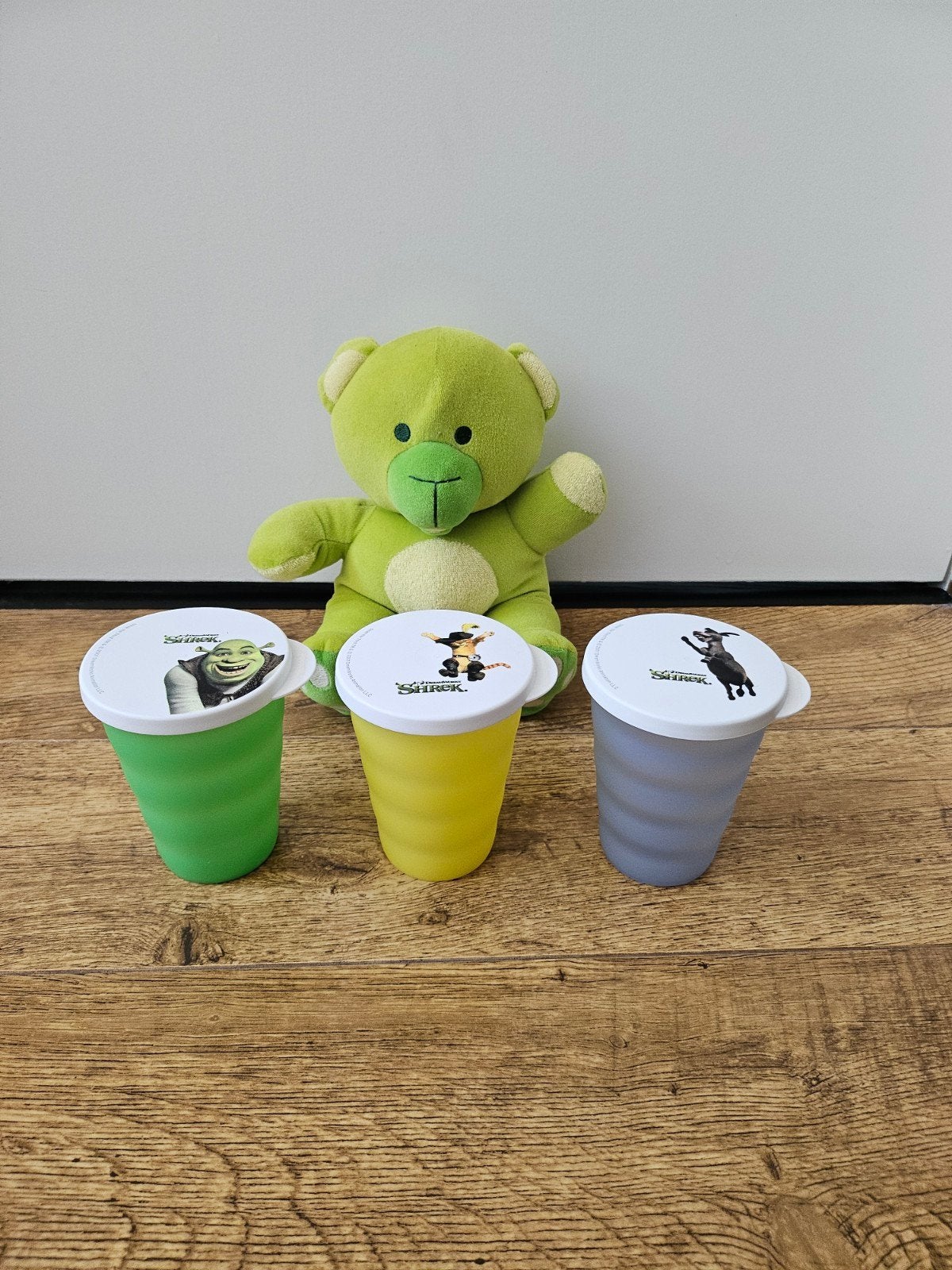 Tupperware nieuwe Shrek rietjesbekers dicht deksel, Ophalen of Verzenden, Nieuw, Blauw, Beker of Kan