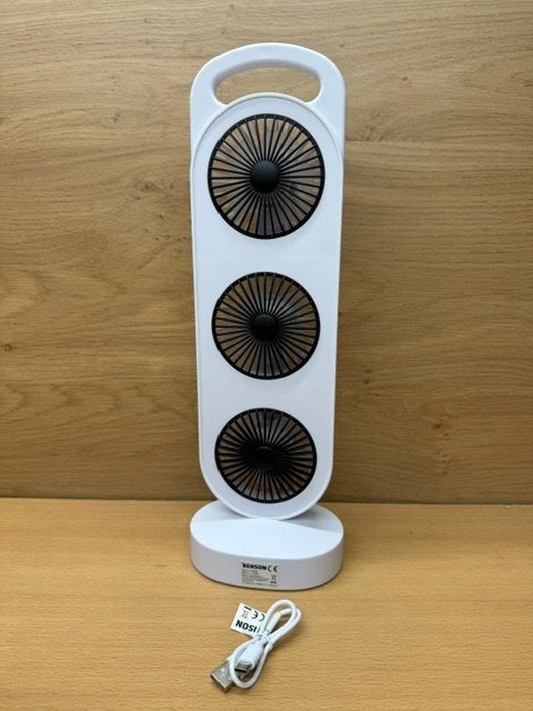 Ventilator staand oplaadbaar USB 36,5cm., Eddiys, Espel, Nieuw, Info@eddiys.eu