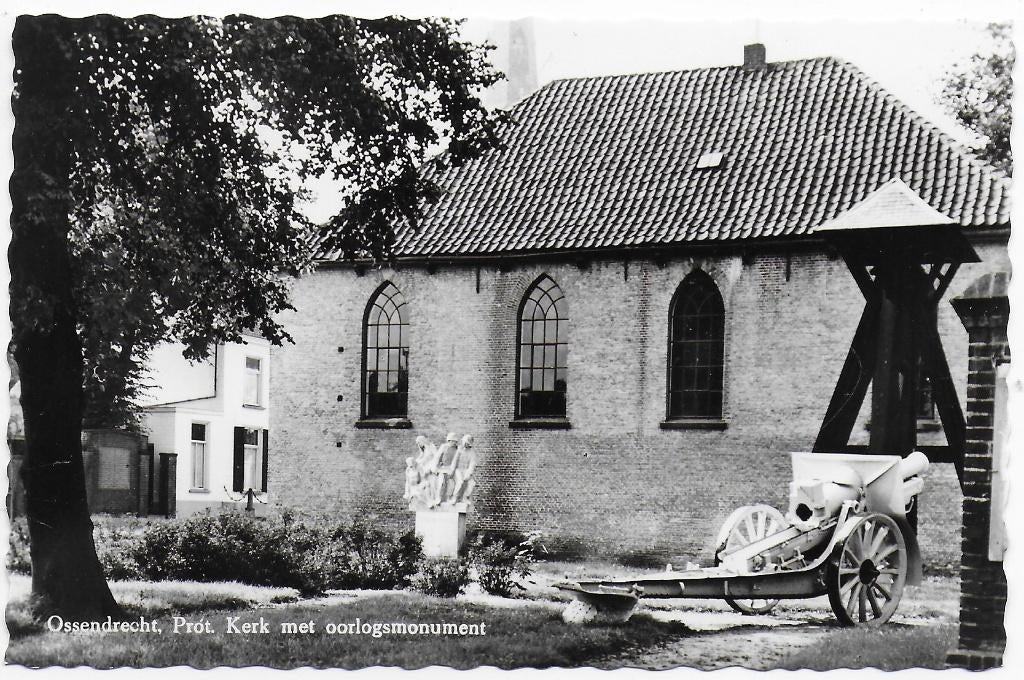 Ossendrecht prot Kerk Ongelopen Ansichtkaart ( B6907 ) (2), Verzamelen, Ophalen of Verzenden, 1960 tot 1980, Ongelopen, Noord-Brabant