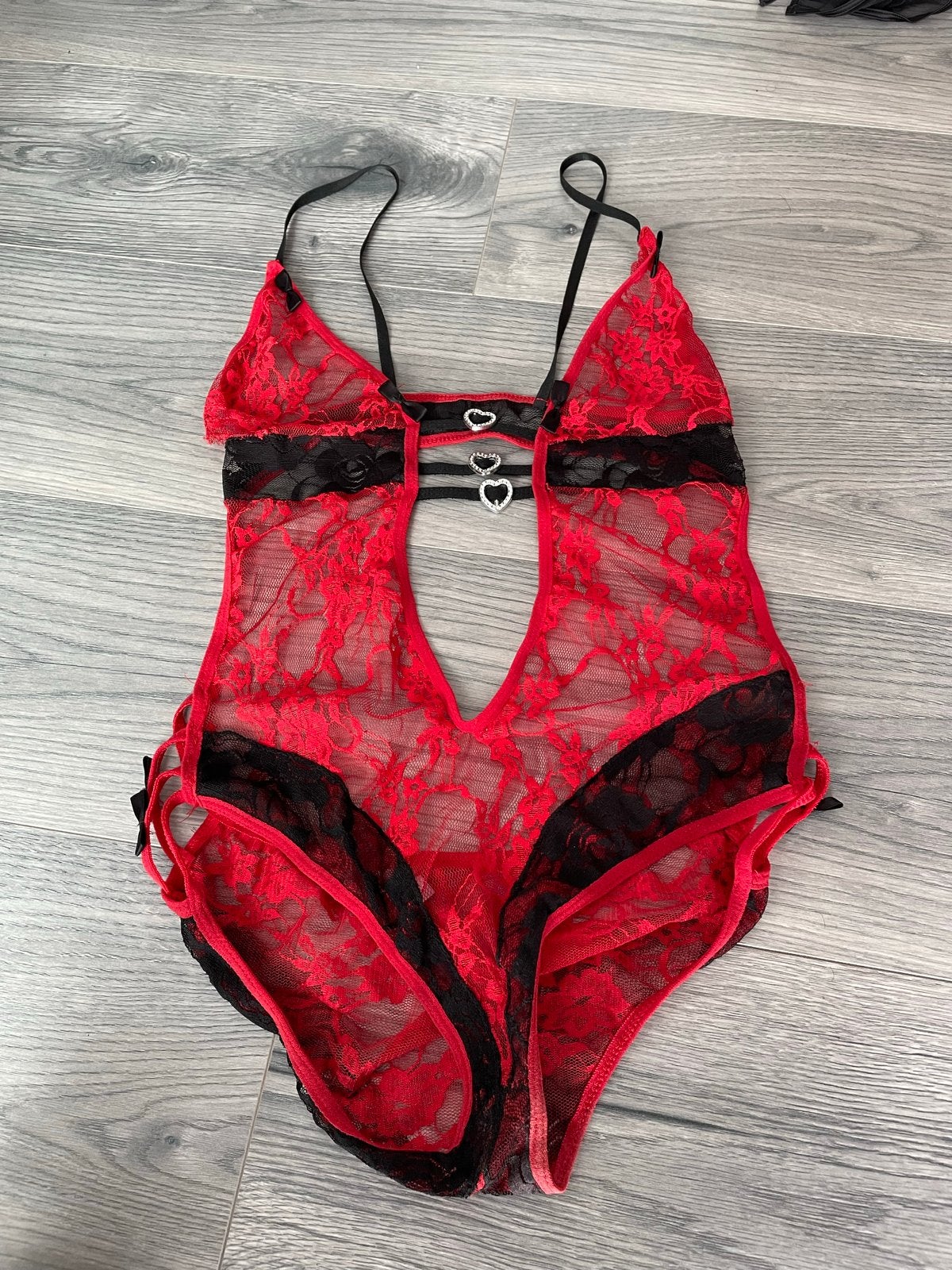 bodystocking - One size, Kleding | Dames, Ophalen of Verzenden, Rood, Body of Korset