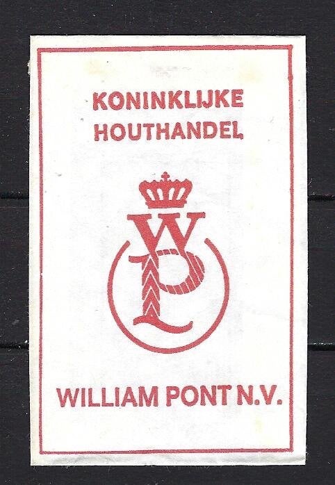 1192 WILLIAM PONT houthandel, Ophalen of Verzenden, Nederland