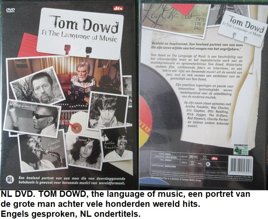 DVD. TOM DOWD, the language of music., Alle leeftijden, Ophalen of Verzenden, Zo goed als nieuw