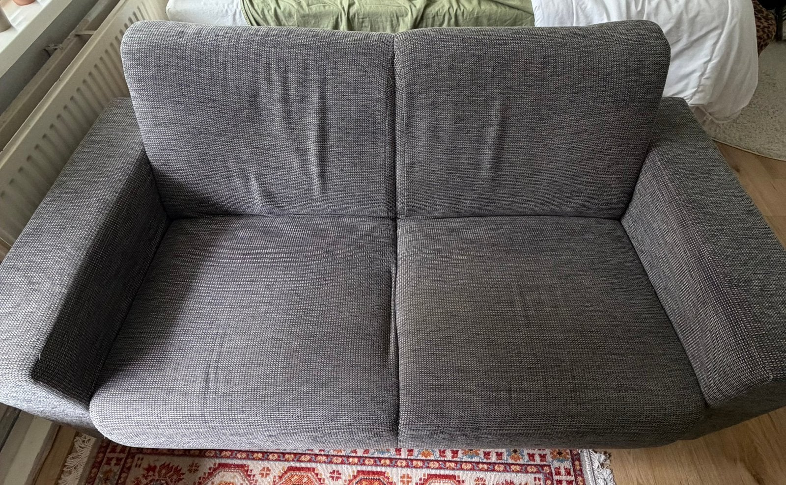 Grijze bank, Ophalen, Gebruikt, 150 tot 200 cm, Tweepersoons