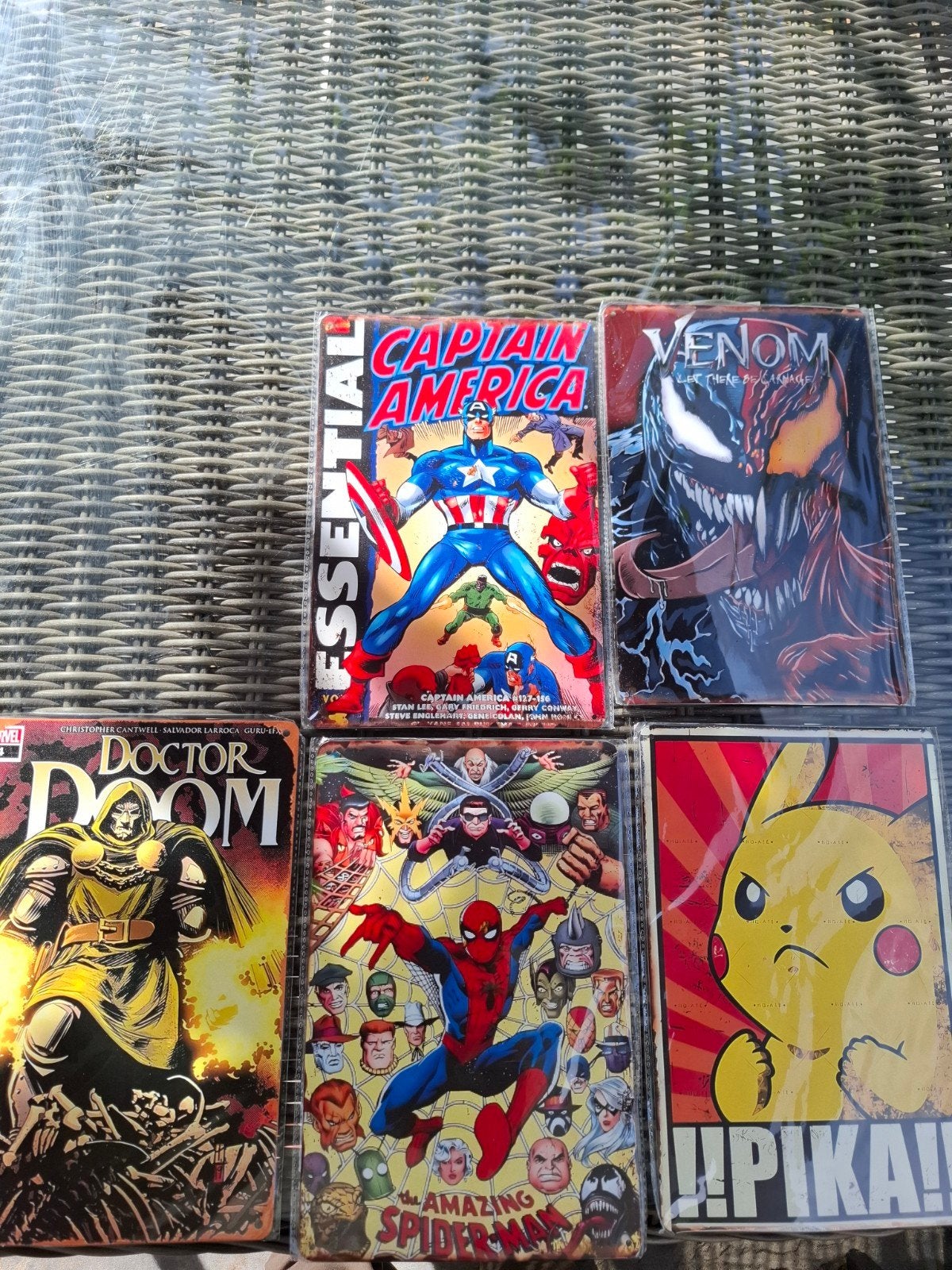 Marvel Comics en Pikachu Metalen Borden, Amerika, Nieuw, Stan Lee, Christopher Cantwell, Ophalen of Verzenden
