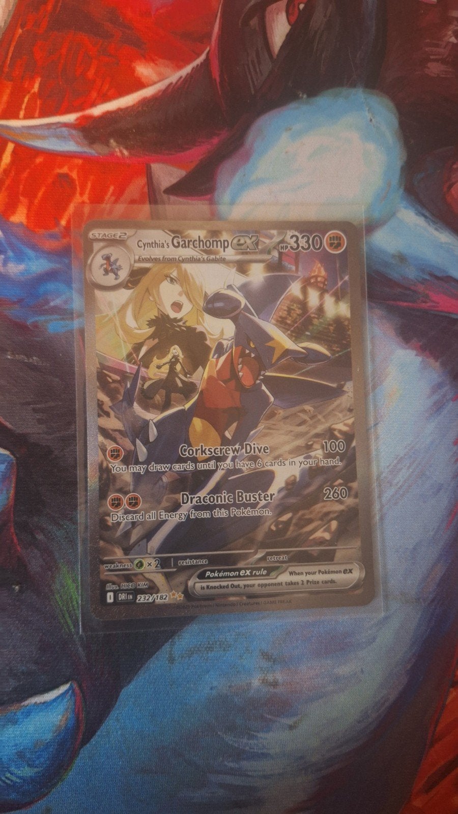 Cynthia's Garchomp ex 212/182 - Pokémon kaart, Ophalen of Verzenden, Zo goed als nieuw, Losse kaart