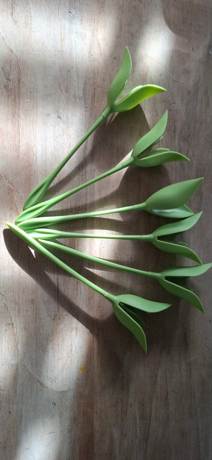 Servethouders in de vorm van een tulp - set van 6, Kunststof, Nieuw, Ophalen of Verzenden, Groen