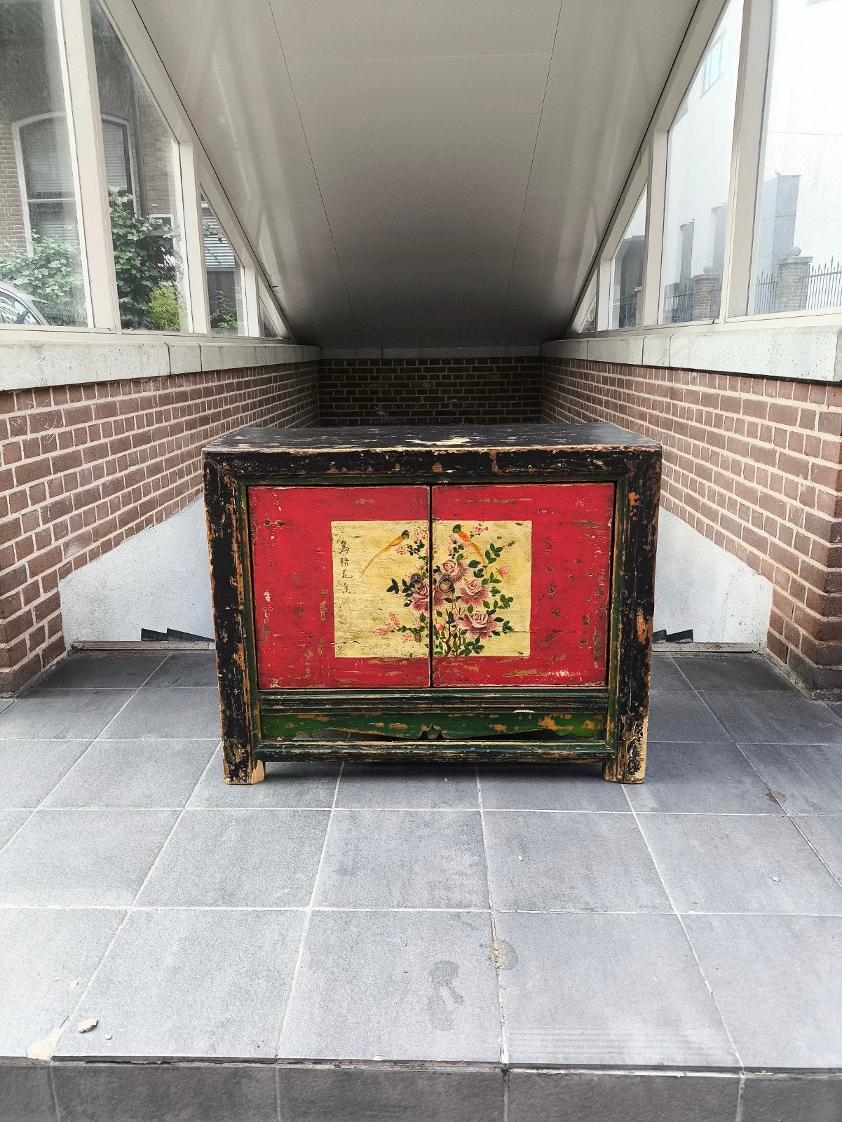 Antieke Chinese Kast - Handgeschilderd Hout, Ophalen of Verzenden