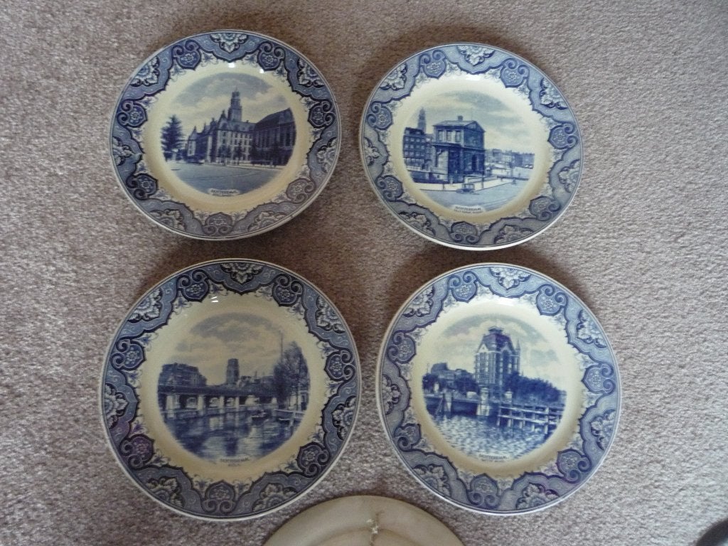 Set van 4 Mooi Nederland Rotterdam wandborden, Ophalen of Verzenden